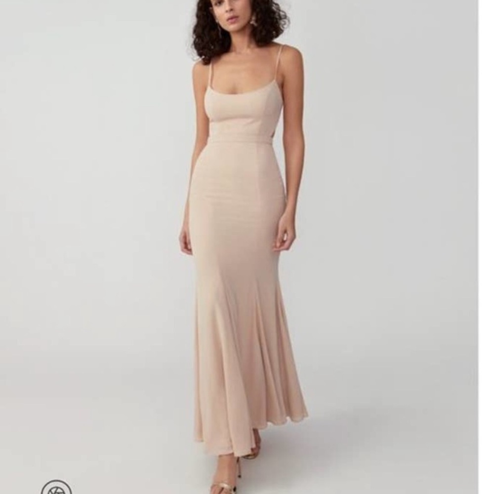 Fame and Partners open back mermaid tail dress